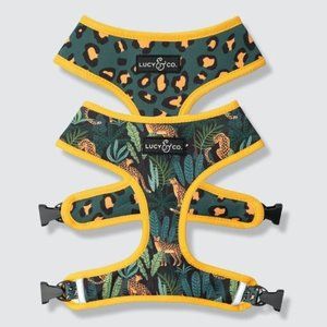 Lucy & Co. The Jungle Vibes Reversible Harness and Leash Set NWOT